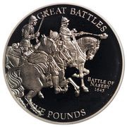 5 Pounds - Elizabeth II Battle of Naseby 1645, United Kingdom, 2009 reverse image