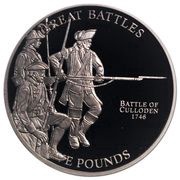 5 Pounds - Elizabeth II Battle of Culloden 1746, United Kingdom, 2009 reverse image