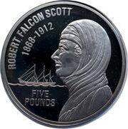 5 Pounds - Elizabeth II Sea Exploration - Robert Falcon Scott, United Kingdom, 2009 reverse image