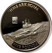 5 Pounds - Elizabeth II Naval Aviation - HMS Ark Royal, United Kingdom, 2009 reverse image
