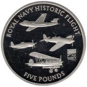 5 Pounds - Elizabeth II Naval Aviation - Royal Navy Historic Flight, United Kingdom, 2009 reverse image