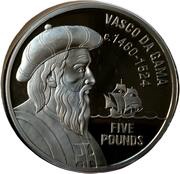 5 Pounds - Elizabeth II Sea Exploration - Vasco Da Gama, United Kingdom, 2009 reverse image