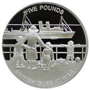 5 Pounds - Elizabeth II Wartime Evacuation, United Kingdom, 2010 reverse image