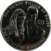 5 Pounds - Elizabeth II The Royal Wedding 2011, United Kingdom, 2011 reverse image