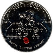 5 Pounds - Queen Elizabeth II Royal British Legion, United Kingdom, 2011 reverse image