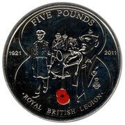 5 Pounds - Queen Elizabeth II Royal British Legion, United Kingdom, 2011 reverse image