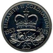 5 Pounds - Elizabeth II Coronation Jubilee, United Kingdom, 2013 reverse image