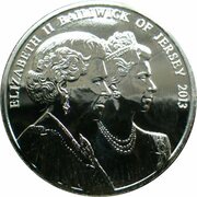 5 Pounds - Elizabeth II Coronation Jubilee; with gold ink obverse image