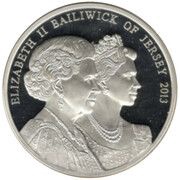 5 Pounds - Elizabeth II Coronation Jubilee; Silver proof obverse image