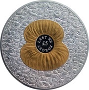 5 Pounds - Elizabeth II Remembrance Day, United Kingdom, 2014 reverse image
