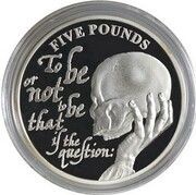 5 Pounds - Elizabeth II Shakespeare - Hamlet, United Kingdom, 2014 reverse image