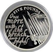 5 Pounds - Elizabeth II Shakespeare - Henry V, United Kingdom, 2014 reverse image