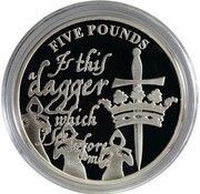5 Pounds - Elizabeth II Shakespeare - Macbeth, United Kingdom, 2014 reverse image