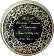 5 Pounds - Elizabeth II Princess Charlotte, United Kingdom, 2015 reverse image
