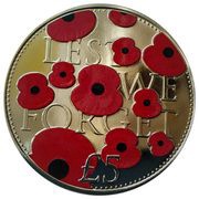 5 Pounds - Elizabeth II Remembrance Day 2016, United Kingdom, 2016 reverse image
