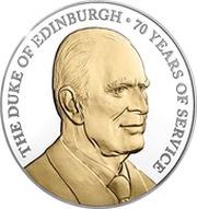 5 Pounds - Elizabeth II 70 Years of Service, United Kingdom, 2017 reverse image
