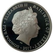 5 Pounds - Elizabeth II King Canute; Silver Proof obverse image