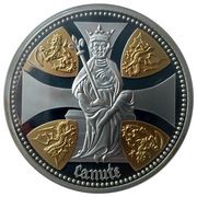 5 Pounds - Elizabeth II King Canute; Silver Proof, United Kingdom, 2017 reverse image