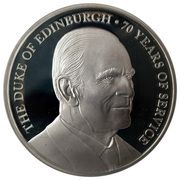 5 Pounds - Elizabeth II 70 Years of Service; Silver Proof, United Kingdom, 2017 reverse image