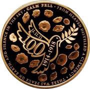 5 Pounds - Elizabeth II The Centenary of the First World War; Gold Proof, United Kingdom, 2018 reverse image