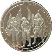 5 Pounds Elizabeth II - D-Day Landing - Allied Armies, United Kingdom, 2019 reverse image