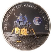 5 Pounds - Elizabeth II Moon Landing 50th Anniversary, United Kingdom, 2019 reverse image