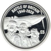 5 Pounds - Elizabeth II Battle of Britain, United Kingdom, 2020 reverse image
