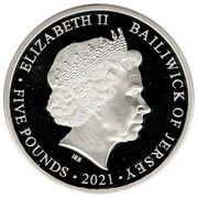 5 Pounds - Elizabeth II Decimalisation; Silver proof obverse image