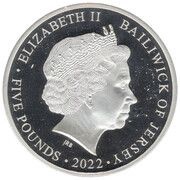 5 Pounds - Elizabeth II Platinum Jubilee; Silver proof obverse image