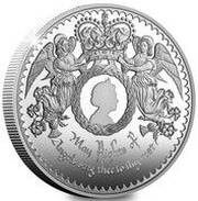 5 Pounds - Charles III Life and Legacy of Queen Elizabeth II; Silver Proof, United Kingdom, 2023 reverse image