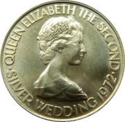 10 Pounds - Elizabeth II Silver Wedding obverse image