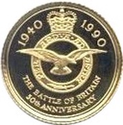 10 Pounds - Elizabeth II Battle of Britain, United Kingdom, 1990 reverse image