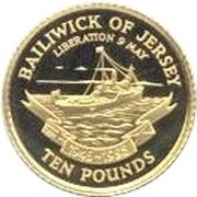 10 Pounds - Elizabeth II Liberation, United Kingdom, 1995 reverse image