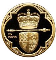 10 Pounds - Elizabeth II Golden Jubilee, United Kingdom, 2003 reverse image