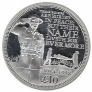 10 Pounds - Elizabeth II Great War, United Kingdom, 2014 reverse image