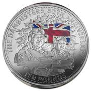 10 Pounds - Charles III Dambusters; Silver Proof, United Kingdom, 2023 reverse image