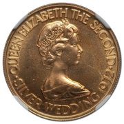 20 Pounds - Elizabeth II Silver Wedding obverse image