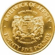 25 Pounds - Elizabeth II Silver Wedding, United Kingdom, 1972 reverse image