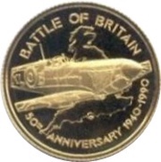 25 Pounds - Elizabeth II Battle of Britain, United Kingdom, 1990 reverse image