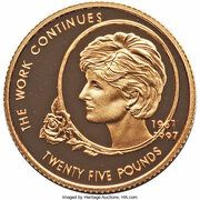25 Pounds - Elizabeth II The Work Continues, United Kingdom, 2002 reverse image