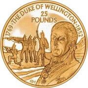 25 Pounds - Elizabeth II Duke of Wellington, United Kingdom, 2002 reverse image