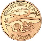 25 Pounds - Elizabeth II D-Day, United Kingdom, 2004 reverse image