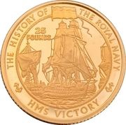 25 Pounds - Elizabeth II HMS Victory, United Kingdom, 2004 reverse image
