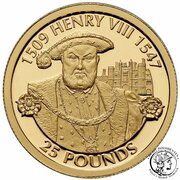 25 Pounds - Elizabeth II King Henry VIII, United Kingdom, 2009 reverse image
