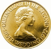 50 Pounds - Elizabeth II Silver Wedding obverse image