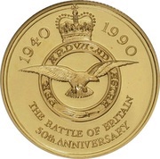 50 Pounds - Elizabeth II Battle of Britain, United Kingdom, 1990 reverse image