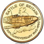 100 Pounds - Elizabeth II Battle of Britain, United Kingdom, 1990 reverse image