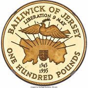 100 Pounds - Elizabeth II Liberation, United Kingdom, 1995 reverse image