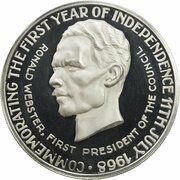 25 Dollars - Elizabeth II Independence, United Kingdom, 1968 reverse image