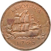 1 Penny - George III, United Kingdom, 1793 reverse image